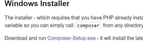 composer Windows Installer